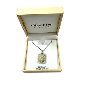 ShanOre St. Patrick Sterling Silver Necklace Chain Pendant Made in Ireland NEW